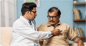 Doctor with patient, precision and care